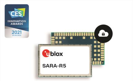 u-blox SARA-R5 LTE-M模組榮獲CES 2021創新獎
