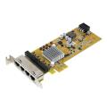 LAN4350PL Quad port 1G BASE-T Network 802.3AT POE PCIE Card