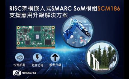 艾訊推出RISC架構嵌入式SMARC SoM模組SCM186，支援應用升級解決方案