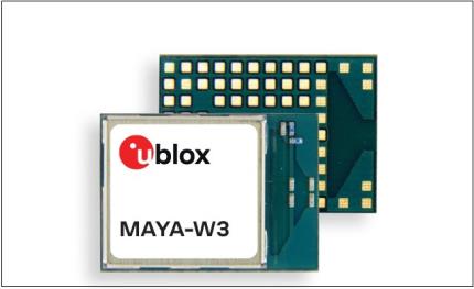 u-blox率先推出適用於工業應用的Wi-Fi 6/E和具LE音訊的藍牙5.4解決方案(MAYA-W3)