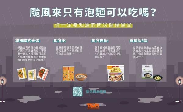 【颱風來只有泡麵可以吃嗎？】你一定要知道的防災儲備食品