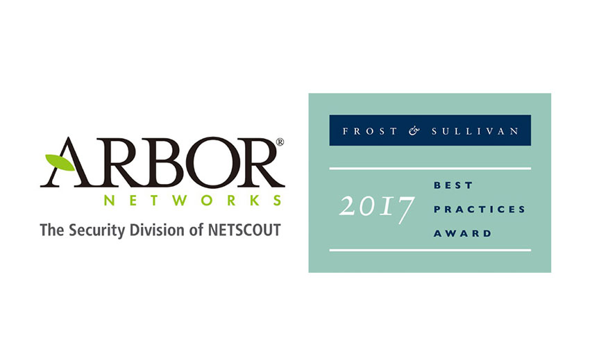 友訊科技代理品牌Arbor Networks獲選Frost & Sullivan 2017年亞太區Anti-DDoS防護年度最佳供應商