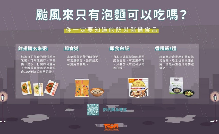 【颱風來只有泡麵可以吃嗎？】你一定要知道的防災儲備食品