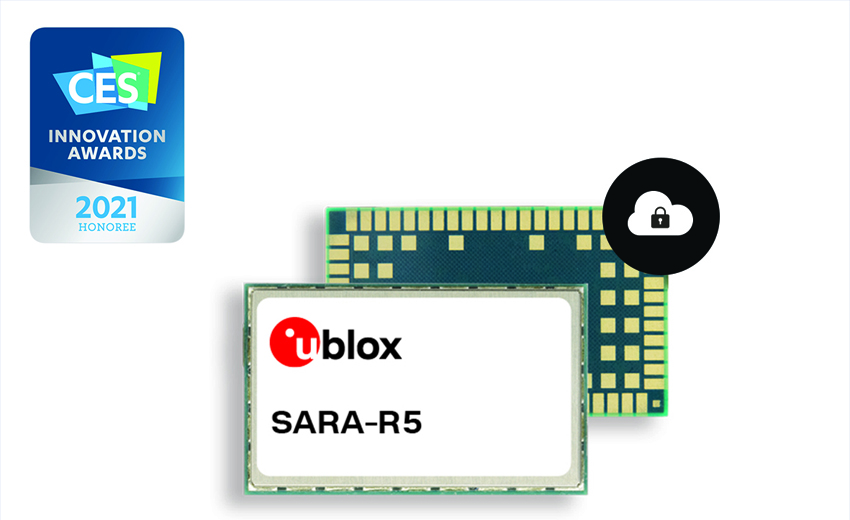 u-blox SARA-R5 LTE-M模組榮獲CES 2021創新獎