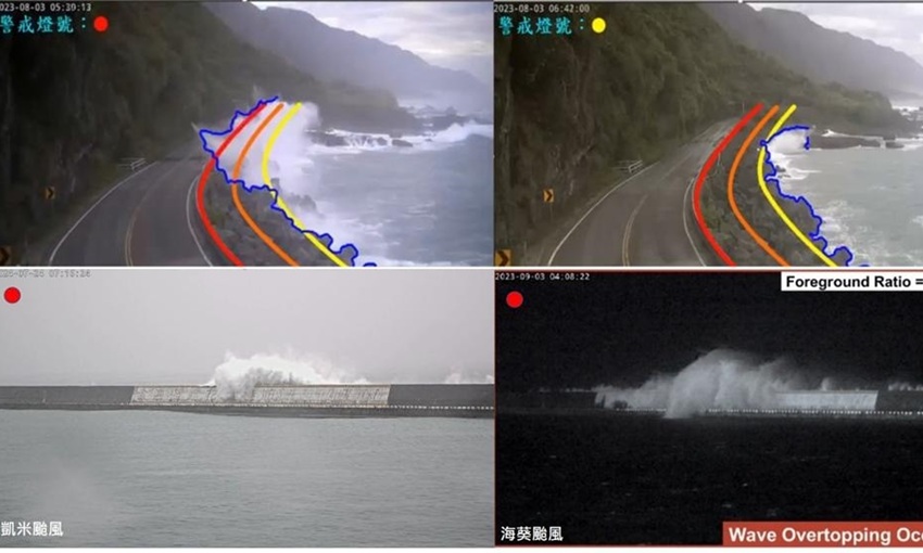 AI浪襲影像判釋及數值模擬技術，提升海岸公路及港區安全