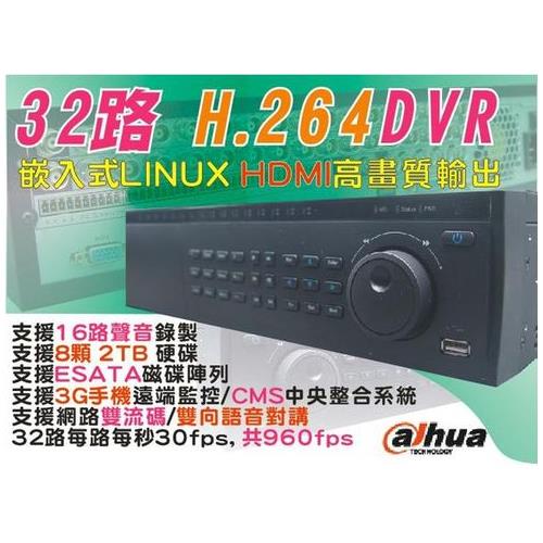 3204LE-U 32路DVR H264 HDMI