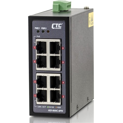 工業級 GbE PoE 交換機 - IGS-800C-8PH