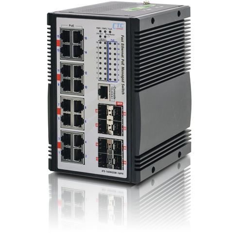 工業級網管型 FE PoE 交換機 - IFS-1608GSM-16PH