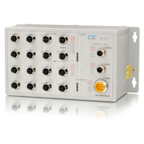 通過 EN50155 認證的網管型交換機 - ITP-1204GTM
