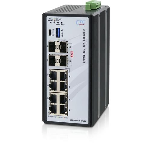 工業級網管型 GbE PoE 交換機 - IGS-A804SM-8PH 工業級網管型 GbE PoE 交換機 - IGS-A804SM-8PH