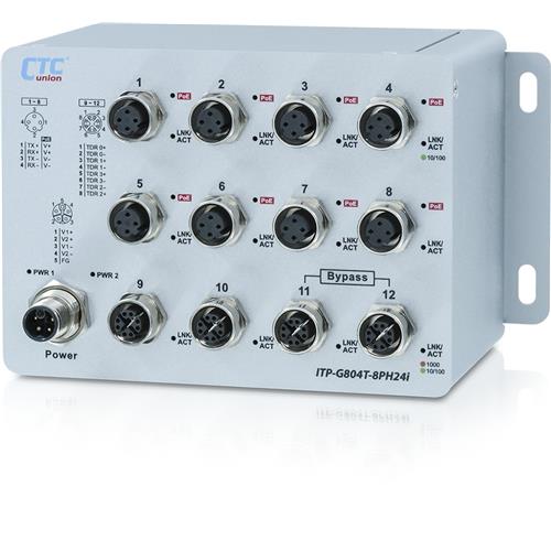 通過EN50155認證的管理型PoE交換機 - ITP-AG804TM-8PHE24i & ITP-AG804TM-8PHE-WVi