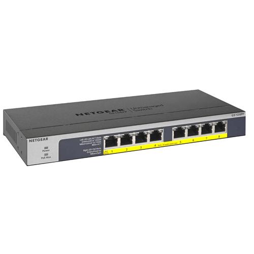 NETGEAR 8埠Giga無網管PoE/PoE+交換器