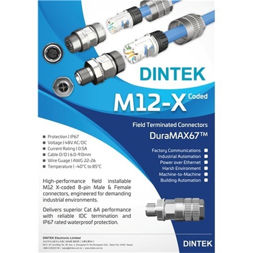 M12-X(coded)工業防水連接器